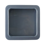 Square Metal Storage Tin Box With Transparent Window Lid (1 Pc 9.5 X 9.5 Cm)