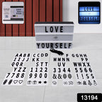 Black Mini A6 Magnetic Cinematic Light Box With 82 Characters And 10 Emojis  (1 Set)