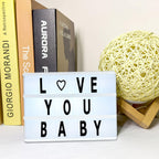 Black Mini A6 Magnetic Cinematic Light Box With 82 Characters And 10 Emojis  (1 Set)
