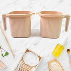 Plastic Square Bath Water Mug (4 Pc  1000 Ml  Mix Color)