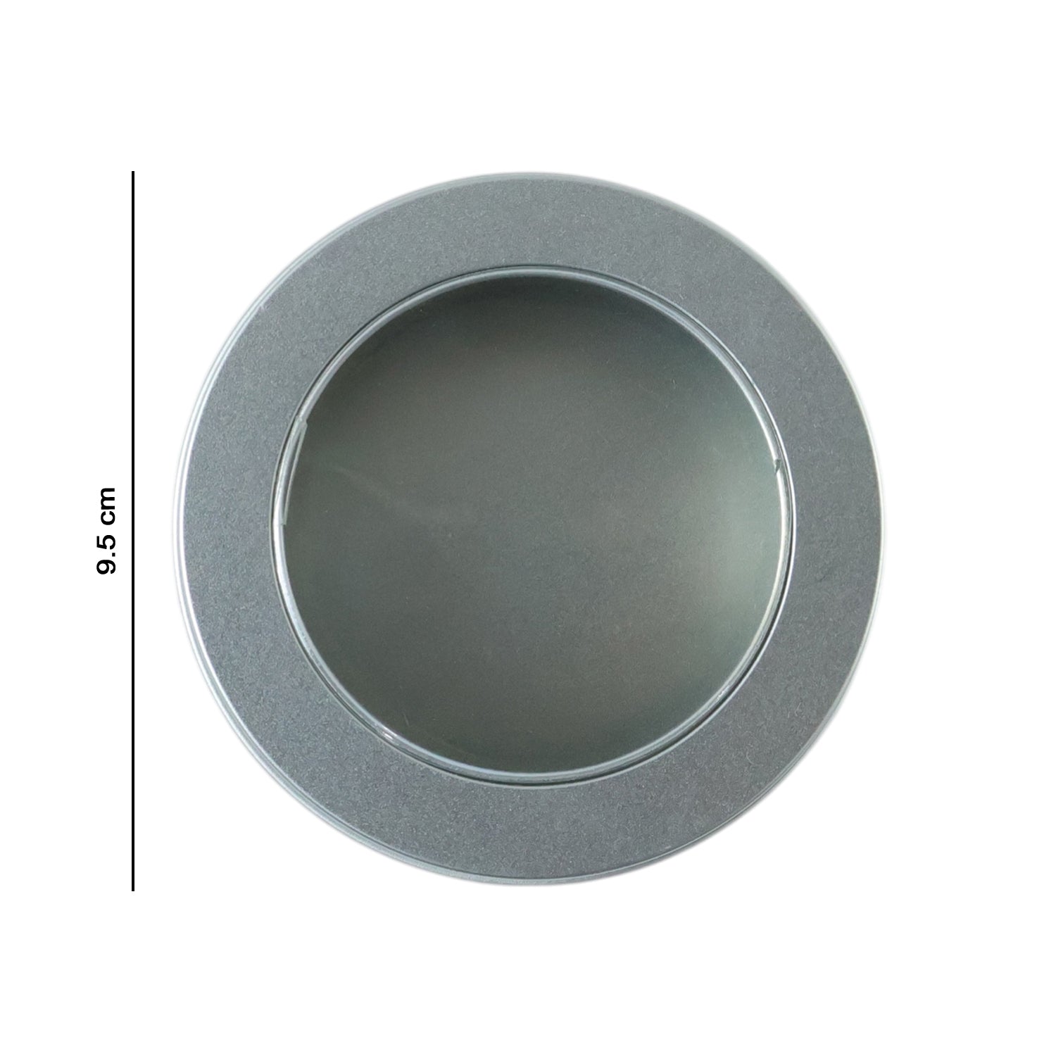 Round Metal Storage Tin Box With Transparent Window Lid (1 Pc 9.5 X 9.5 Cm)