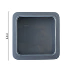 Square Metal Storage Tin Box With Transparent Window Lid (1 Pc 9.5 X 9.5 Cm)