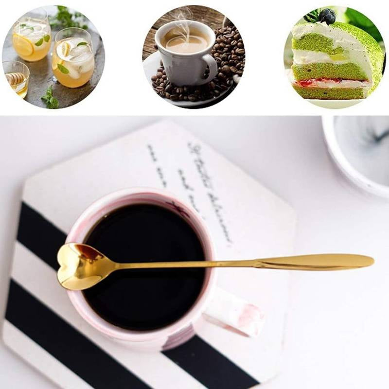 4 pcs Golden stainless steel spoon set