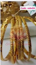 Golden bangles (set of 6) - ssbv04