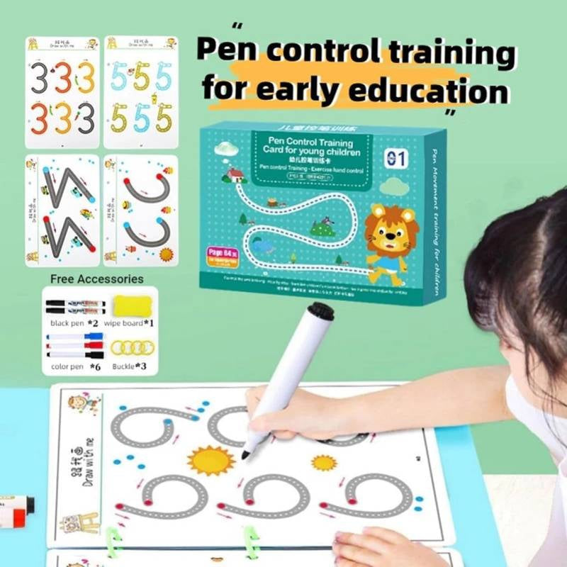 Hand Writing Pen Control Training Practice Book