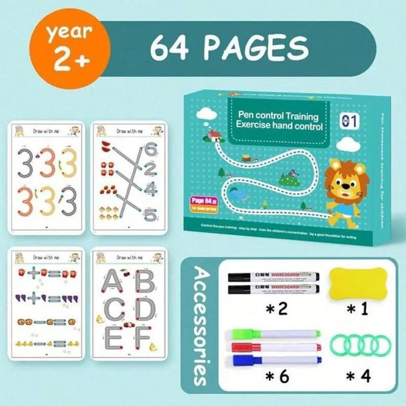 Hand Writing Pen Control Training Practice Book