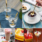 4 pcs Golden stainless steel spoon set