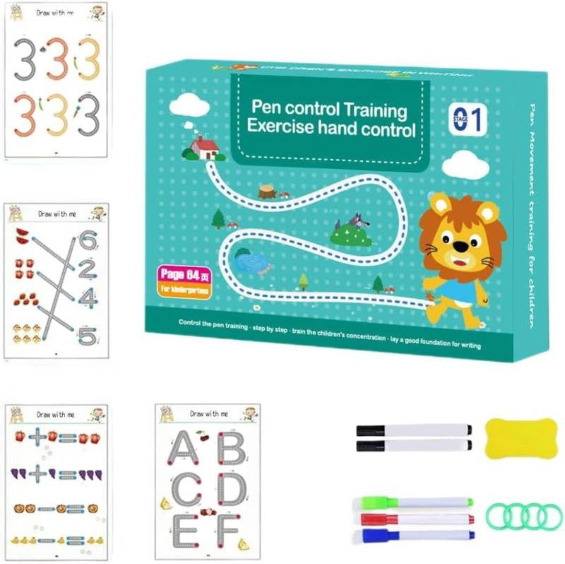 Hand Writing Pen Control Training Practice Book